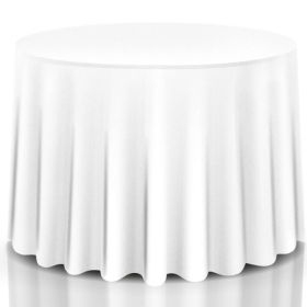 10 Pieces 90 Inch Home Restaurant Polyester Round Tablecloth