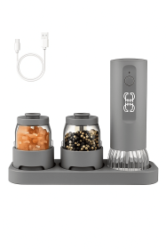 Cook N Repeat Snap Mill Interchangeable Herb Mill Grinder (Color: gray)